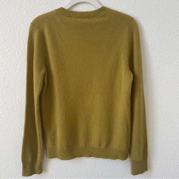 Antonio Melani Cameron Crewneck Sweater Pear Size Small 100% Cashmere Luxury - Picture 2 of 6
